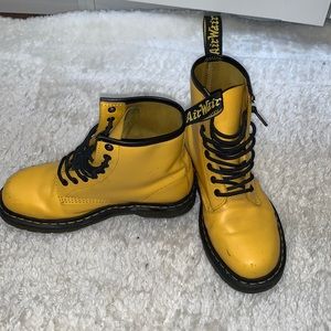 Dr Martens AirWalk yellow boots